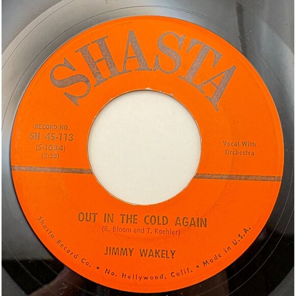 Jimmy Wakely Out in the Cold Again / I Know How it Feels 45 Vinyl 60s Country - Picture 1 of 6